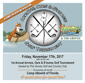 1st Annual Arrows, Oars and S'mores Golf Tournament Flyer